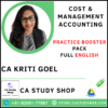 CA Kriti Goel Practice Booster Inter Costing