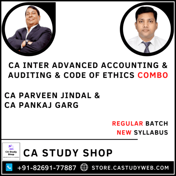 Inter New Syllabus Adv Acc Audit Combo by CA Parveen Jindal CA Pankaj Garg