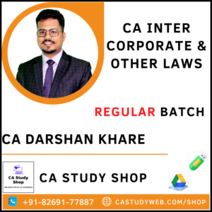 CA Darshan Khare CA Inter New Syllabus Law Pendrive Classes