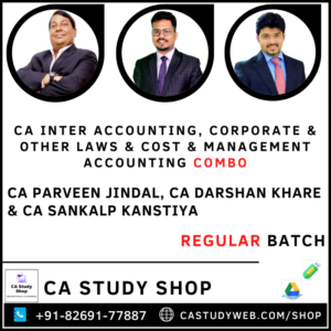 Accounts Law Costing Combo by CA Parveen Jindal CA Darshan Khare CA Sankalp Kanstiya