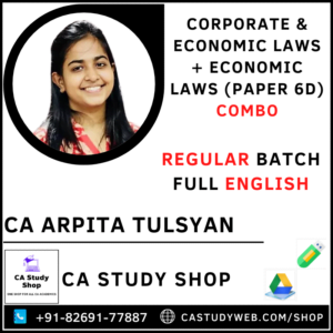 CA Final Law Paper 4 and Economic Law Combo by CA Arpita Tulsyan