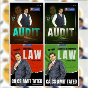 CA Final Audit Law Books Combo by CA Amit Tated