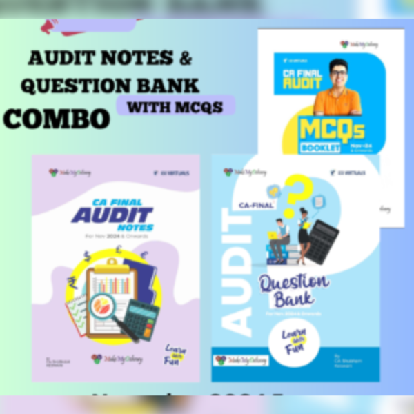 CA Final Audit Notes and Question Bank with MCQ Combo By CA Shubham Keswani