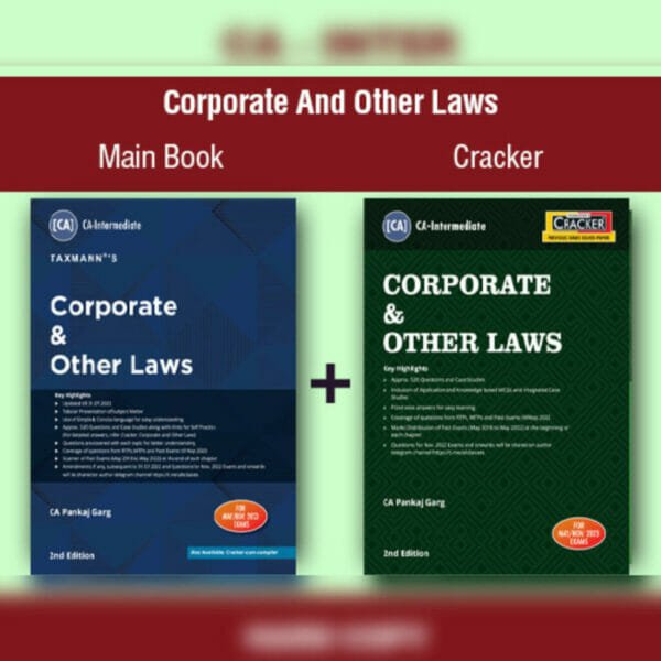 Inter Law Main Book and Cracker Book Combo by CA Pankaj Garg