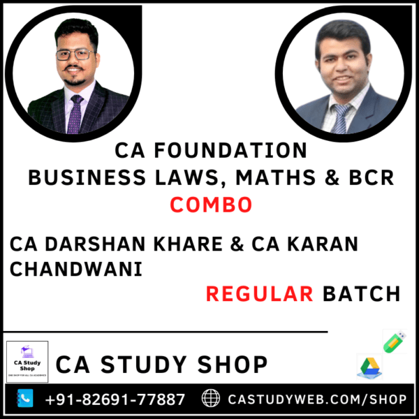 CA Foundation Law Maths BCR Combo by CA Darshan Khare CA Karan Chandwani