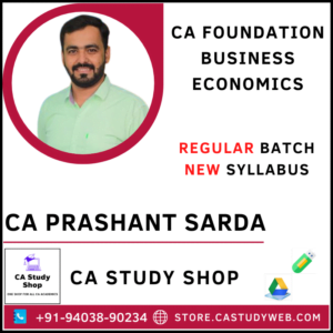 CA Prashant Sarda CA Foundation Business Economics