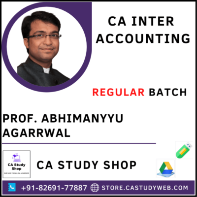 Prof Abhimanyyu Agarrwal CA Inter Accounts