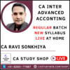 CA INTER ADVANCED ACCOUNTING REGULAR [LIVE AT HOME] BATCH BY CA RAVI SONKHIYA