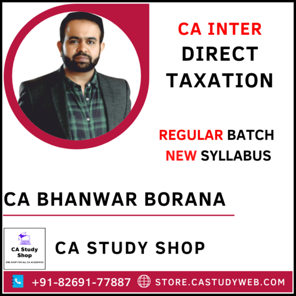 CA Bhanwar Borana Pendrive Classes Inter Direct Tax
