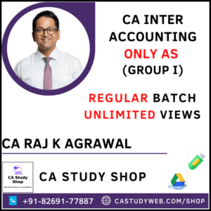 CA Inter Accounting Only AS (Group I) By CA Raj K Agrawal