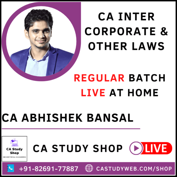 CA Abhishek Bansal Inter Law Live Classes