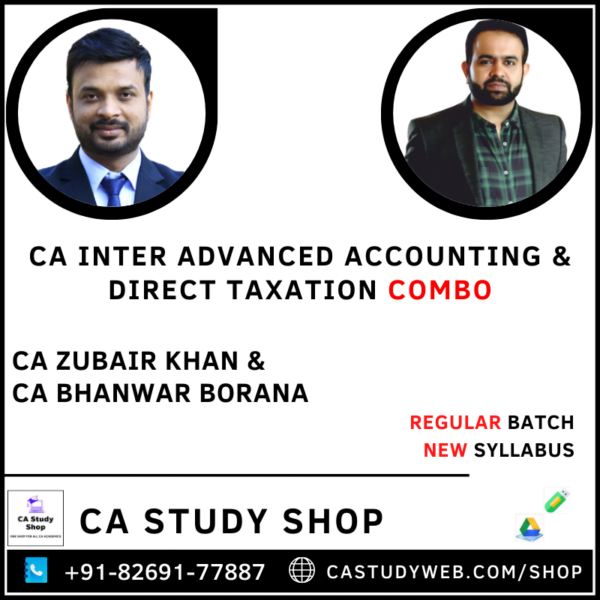 CA Bhanwar Borana CA Zubair Khan CA Inter Advanced Accounts DT Combo
