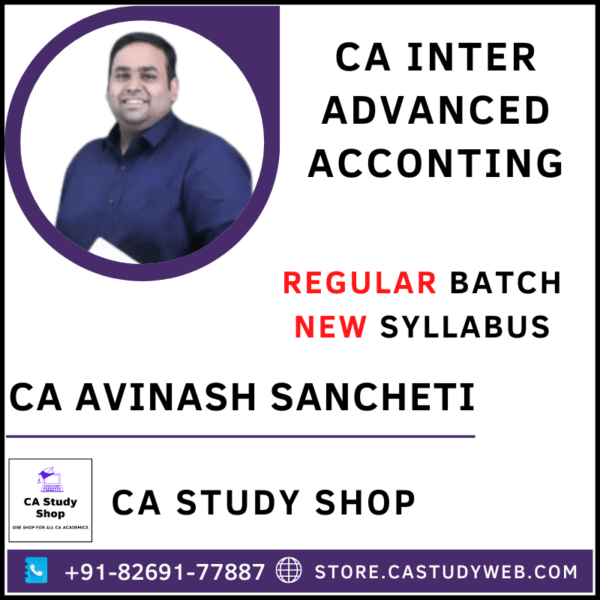 CA Avinash Sancheti CA Inter New Syllabus Advanced Accounts Pendrive Classes
