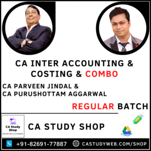 Inter Accounts Cost Combo by CA Parveen Jindal CA Purushottam Aggarwal