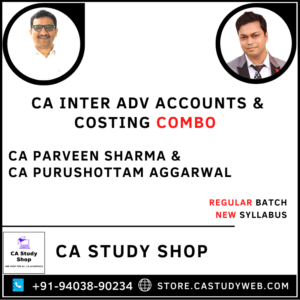 Inter Adv Accounts Costing Combo by CA Parveen Sharma CA Purushottam Aggarwal