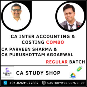 Inter Accounts Cost Combo by CA Parveen Sharma CA Purushottam Aggarwal