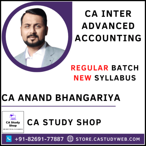 CA Anand Bhangariya Advanced Accounts Full Course