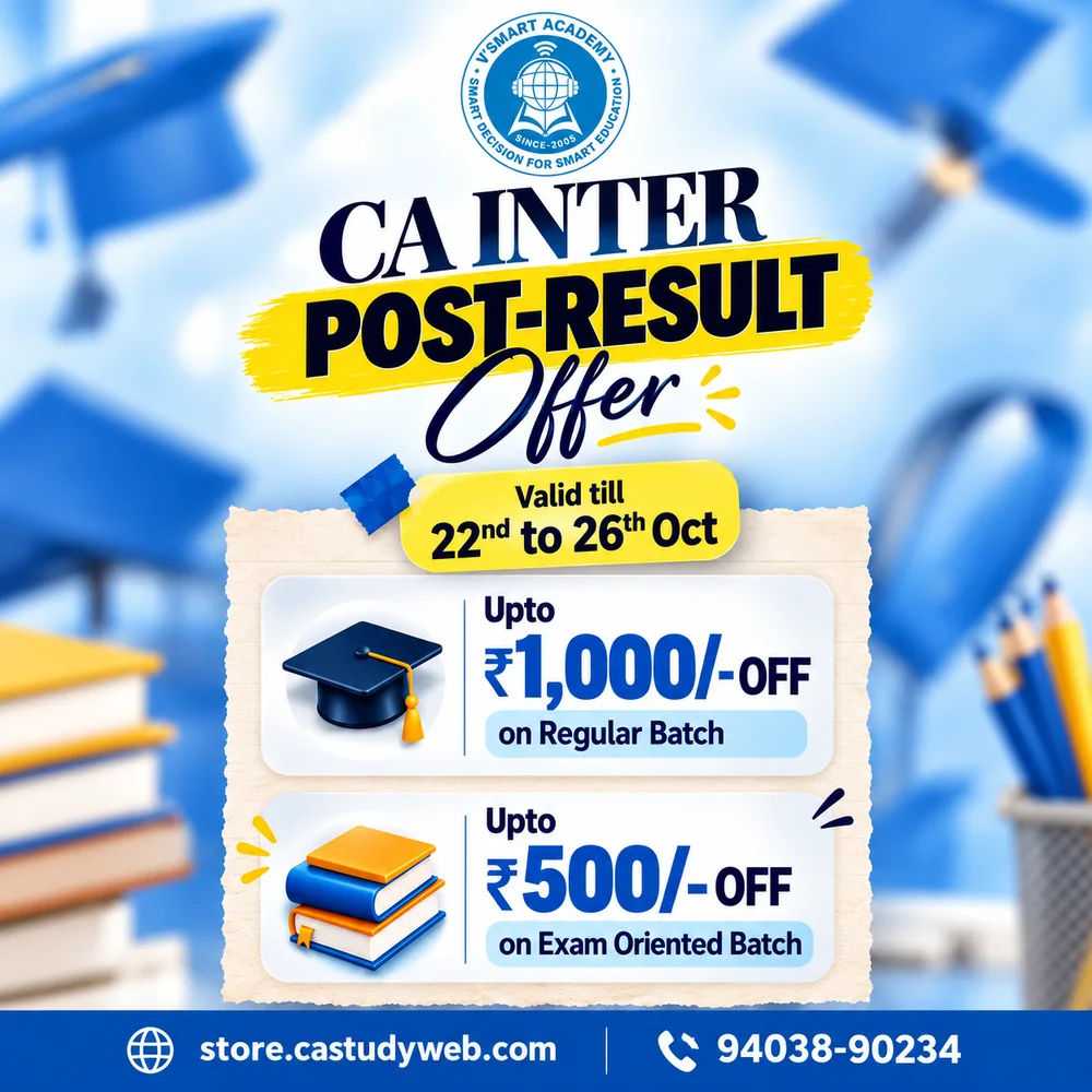 CA Study Shop Homepage 26 VSmart CA Inter Post-Result Offer – up to ?1,000 off Regular and ?500 off Exam-Oriented batches