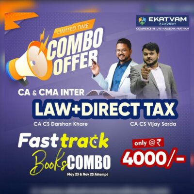 CA Inter Law Income Tax Fastrack Book Combo by CA Darshan Khare CA Vijay Sarda