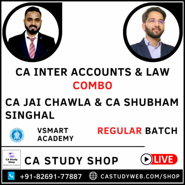 CA INTER ACCOUNTS & LAW LIVE AT HOME REGULAR BATCH COMBO BY VSMART ACADEMY | LAW - CA SHUBHAM SINGHAL