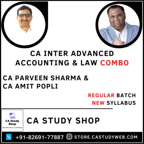 CA Parveen Sharma CA Amit Popli Inter Advanced Accounts Law Combo