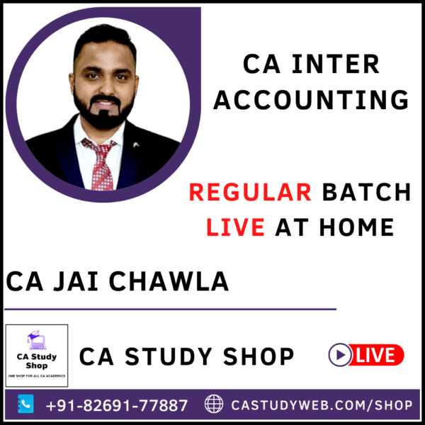 CA Inter Accounts Live at Home by CA Jai Chawla