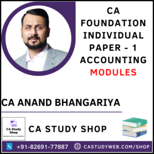 CA Foundation Accounts Modules by CA Anand Bhangariya