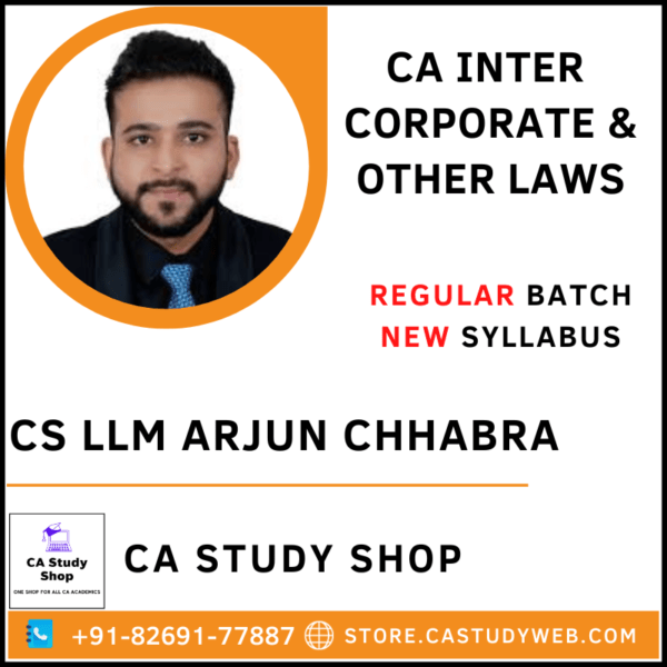 CA Inter New Syllabus Law by CS Arjun Chhabra