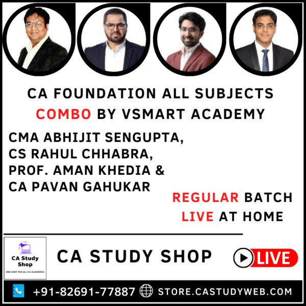 CA Foundation All Subjects Live at Home Combo by VSmart Academy