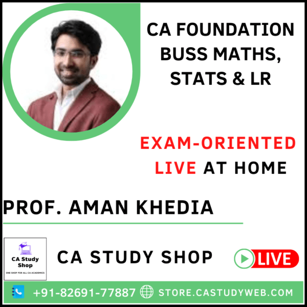 CA Foundation Maths Live at Home Exam Oriented by CA Aman Khedia