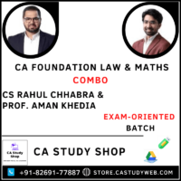 CA Foundation Law Maths Exam Oriented Combo by CS Rahul Chhabra Prof Aman Khedia