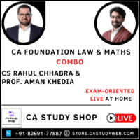 CA Foundation Law Maths Exam Oriented Live at Home Combo by CS Rahul Chhabra Prof Aman Khedia