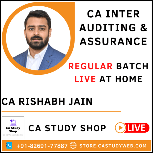 CA Inter Auditing Live at Home by CA Rishabh Jain