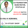 CA FOUNDATION BUSINESS MATHS, STATS & LR REGULAR BATCH BY CA RAJ K AGRAWAL