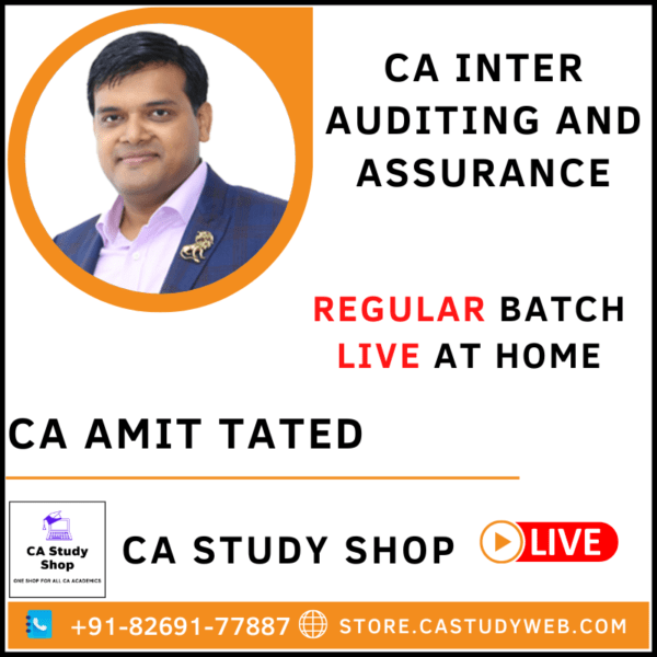 CA Inter Audit Live at Home by CA Amit Tated