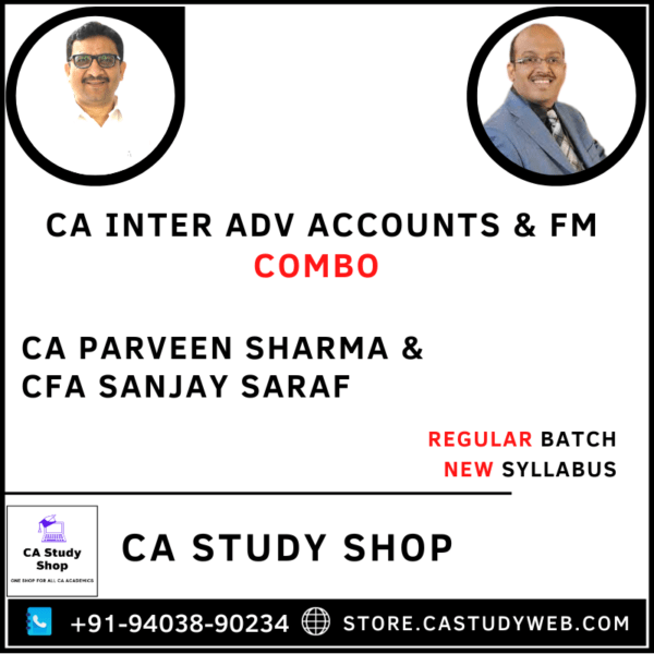 Advanced Accounts FM Combo by CA Parveen Sharma CFA Sanjay Saraf