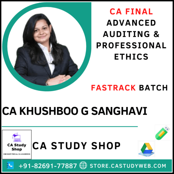 CA Khushboo Sanghavi CA Final Audit Fastrack