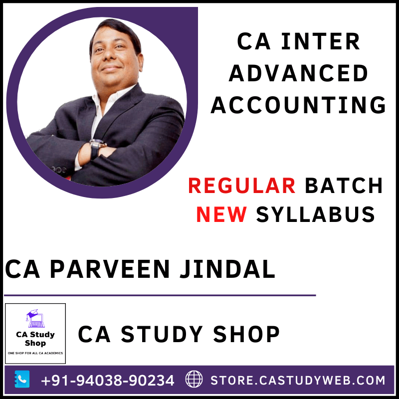 CA Parveen Jindal New Syllabus Advanced Accounts