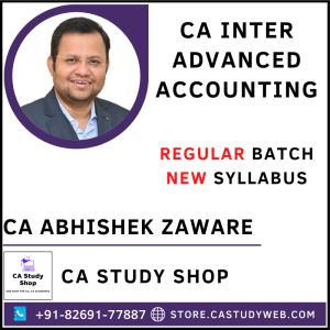 CA Abhishek Zaware New Syllabus Inter Advanced Accounts