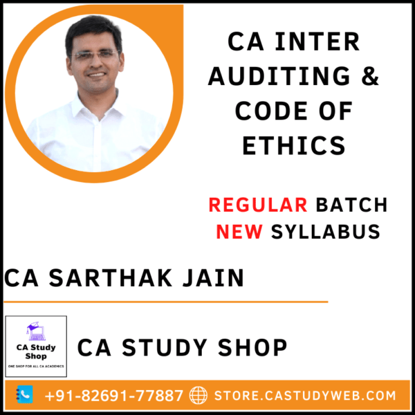 CA Sarthak Jain CA Inter New Syllabus Audit