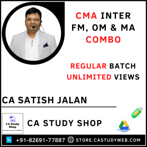 CMA Inter CA Satish Jalan FM OM MA Combo