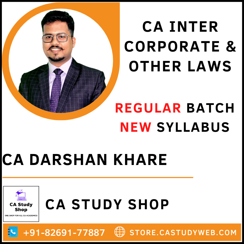 CA Darshan Khare New Syllabus Inter Law