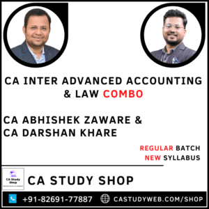 New Syllabus Inter Adv Acc Law Combo by CA Abhishek Zaware CA Darshan Khare