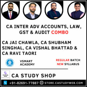 Inter New Syllabus Adv Acc Law GST Audit Combo by VSmart Academy