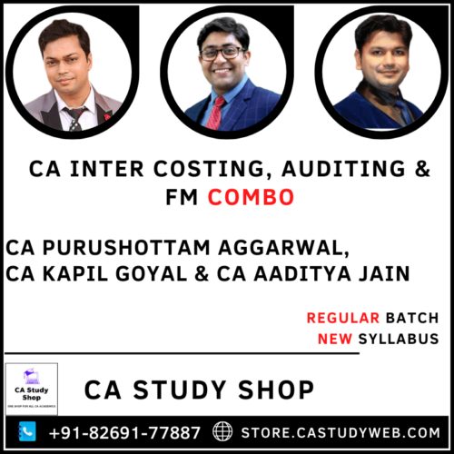 CA Inter New Costing Auditing FM Combo by CA Purushottam Aggarwal CA Kapil Goyal and CA Aaditya Jain