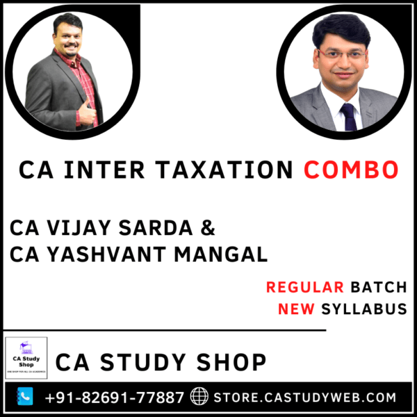New Syllabus Inter Taxation Combo by CA Vijay Sarda CA Yashvant Mangal