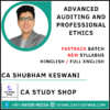 CA Shubham Keswani Final Audit Exam Oriented Fastrack