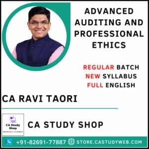 CA Final New Syllabus Audit Full Course In English By CA Ravi Taori