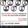 CA Foundation New Syllabus All Subjects Combo by Ekatvam Academy