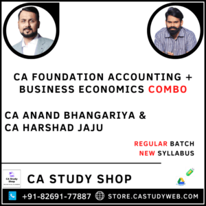 CA Foundation New Syllabus Accounts Business Economics Combo by CA Anand Bhangariya CA Harshad jaju